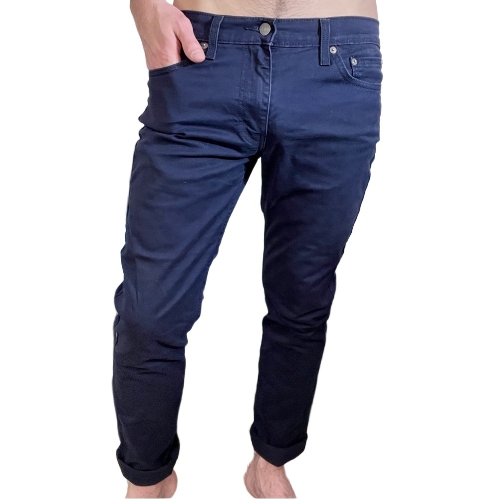Levi's Mens Navy Blue All Season Tech Cuffed Pockets Casual Pants Size W32 L34